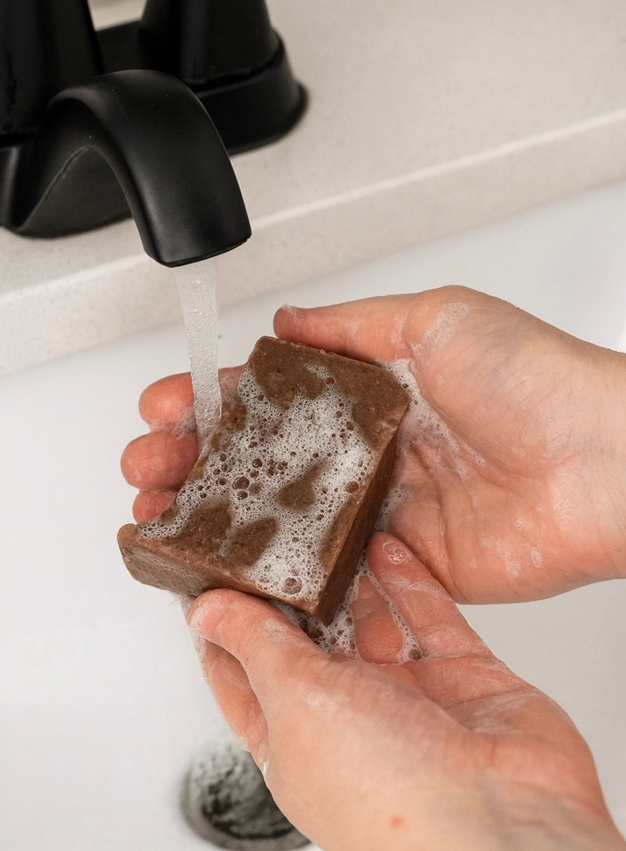 Sandalwood & Vanilla Exfoliating Bar Soap – Buff, Smooth & Glow 🪵