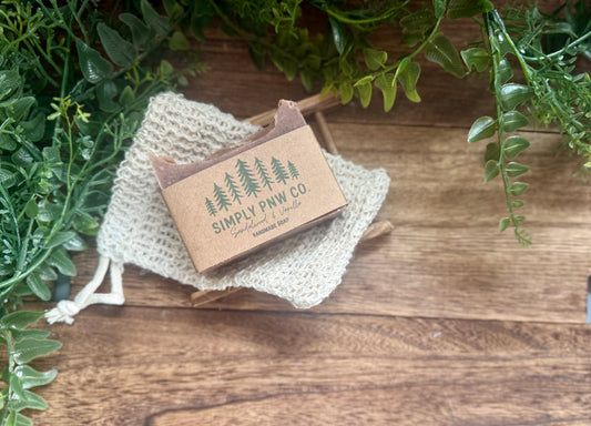 Sandalwood & Vanilla Exfoliating Bar Soap – Buff, Smooth & Glow 🪵