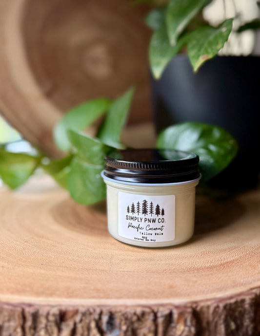 Pacific Coconut Tallow Balm – Deeply Moisturizing Grass-Fed Skincare | Simply PNW Co. 4oz