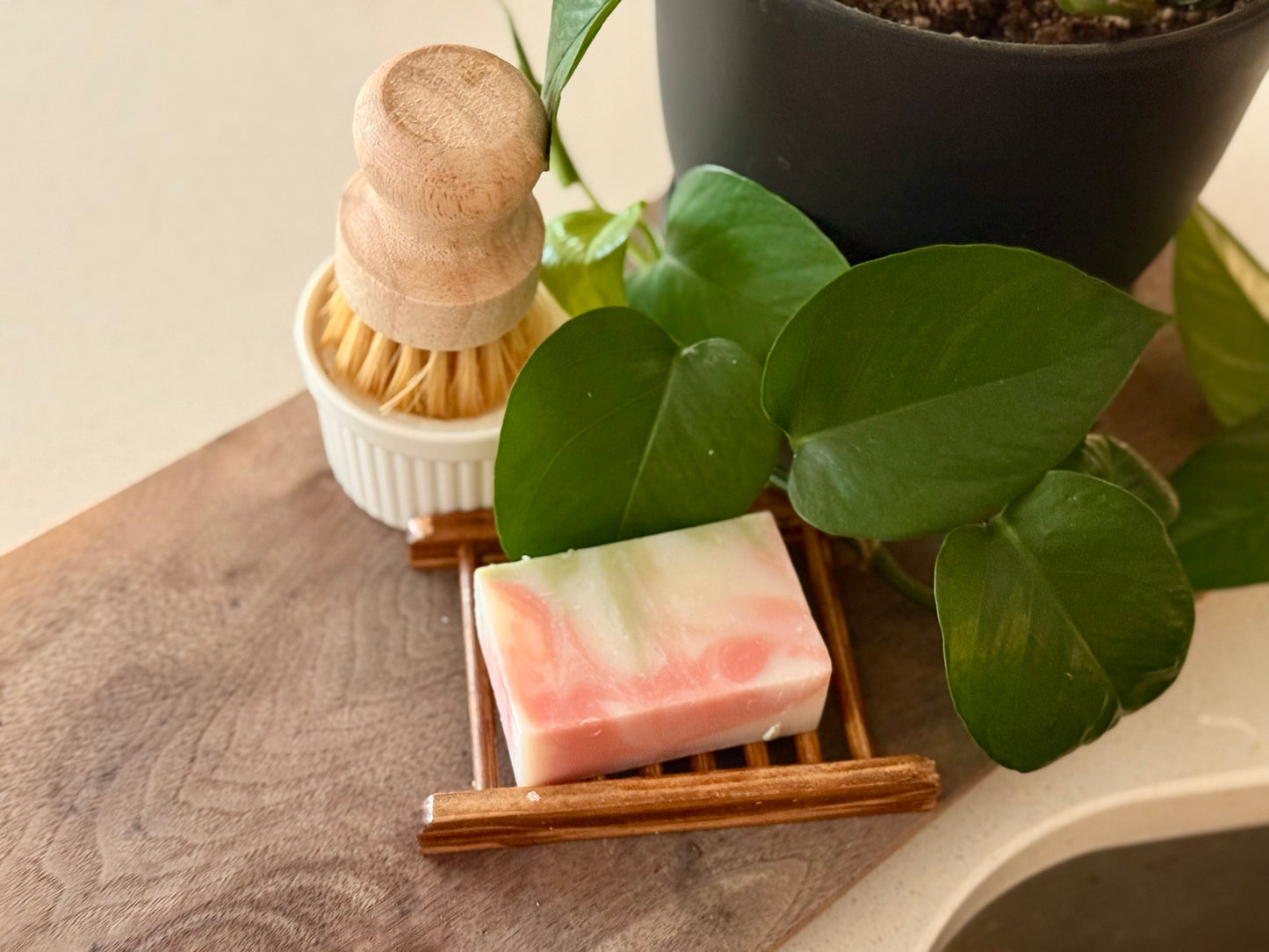 Grapefruit Swirl Tallow Face Bar Soap – Bright Citrus Cleanse & Deep Moisture