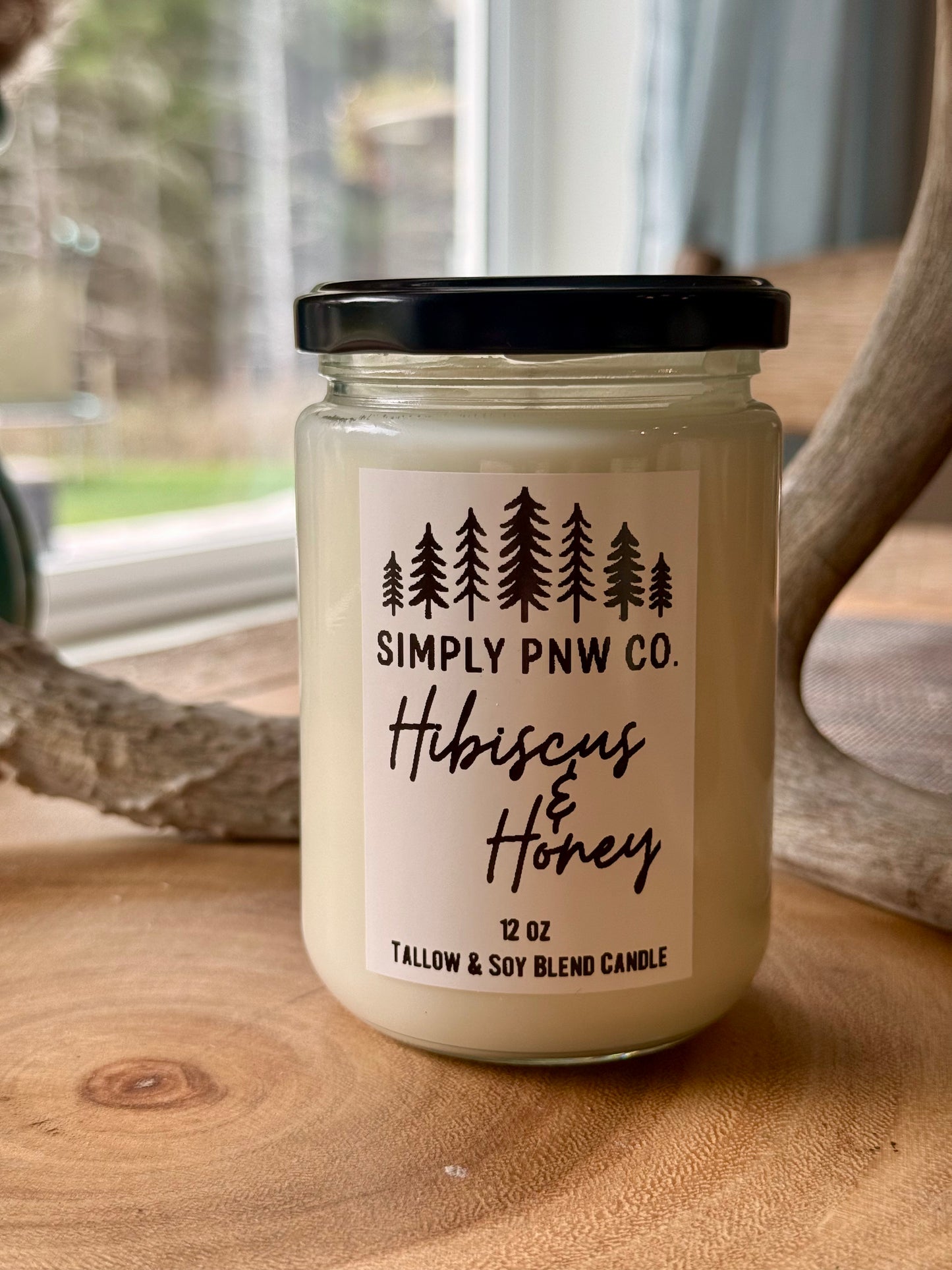 12oz Hibiscus & Honey Candle - Soy & Tallow Blend