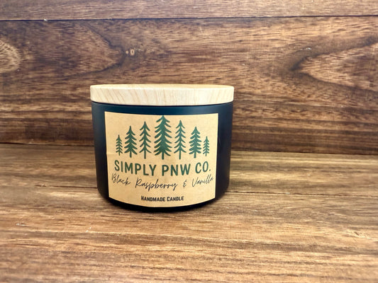 Black Raspberry & Vanilla Candle - Simply PNW Co.