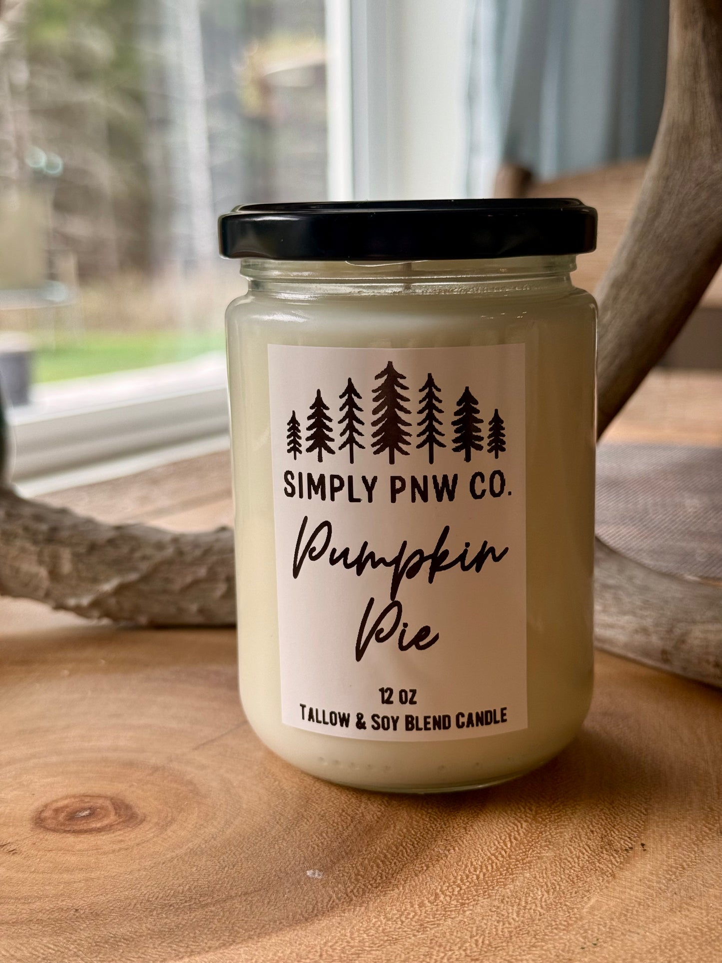 12oz Pumpkin Pie Candle - Soy & Tallow Blend