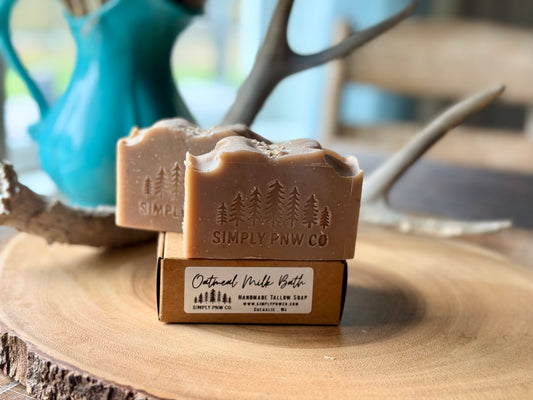 Oatmeal Milk Bath Tallow Bar Soap