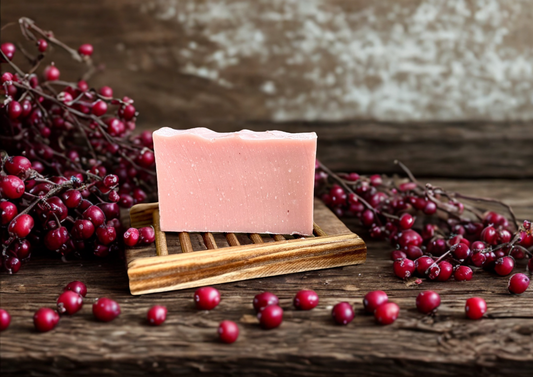 Coastal Cranberry Bar Soap – Gentle Exfoliation & PNW Freshness